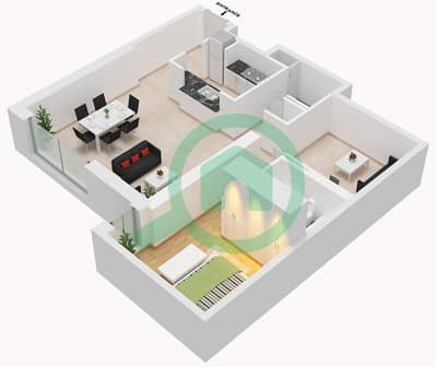 The Lofts Podium - 1 Bedroom Apartment Unit 04 FLOOR 4 Floor plan