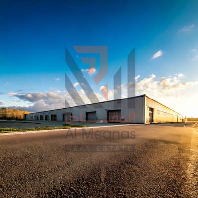 ارض تجارية  للبيع في صناعية الصجعة، الشارقة - Firefly warehouse building next to the road 85010. jpg