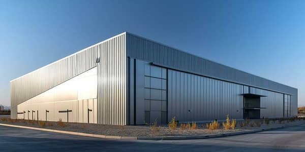 مستودع  للبيع في المدام، الشارقة - generative-ai-large-warehouse-exterior-industry-building-distribution-retail-center-part-of-storage-and-shipping-system-photo. jpg