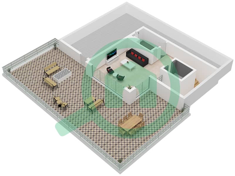 Tierra Address Villas - 5 卧室别墅类型CONTEMPORARY戶型图 Type Contemporary Floor Roof interactive3D