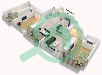 المخططات الطابقية لتصميم الوحدة 05 FLOOR 64 شقة 3 غرف نوم - برج فيستا 1 المخططات الطابقية لتصميم الوحدة 05 FLOOR 64 شقة 3 غرف نوم - برج فيستا 1