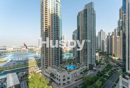2 Bedroom Apartment for Rent in Downtown Dubai, Dubai - Burj and Fountain View | Vacant | Open Plan