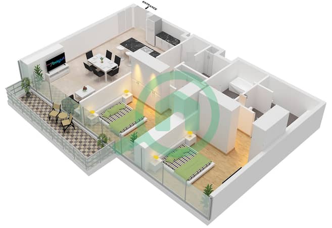 Type B Unit 01 Floor 15-22