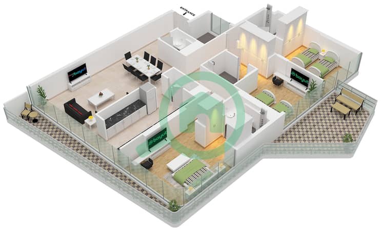 Type 3BHK Floor 6 Type 3BHK Floor 6