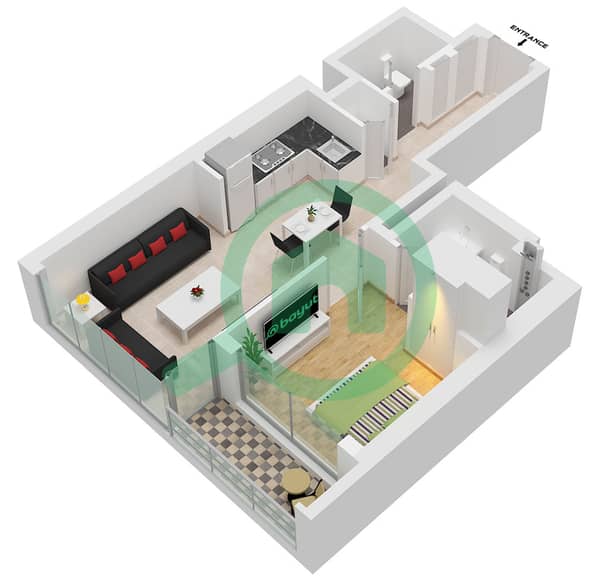 Type B Unit 01,10,15,19,21 Floor 7-33 Type B Unit 01,10,15,19,21 Floor 7-33