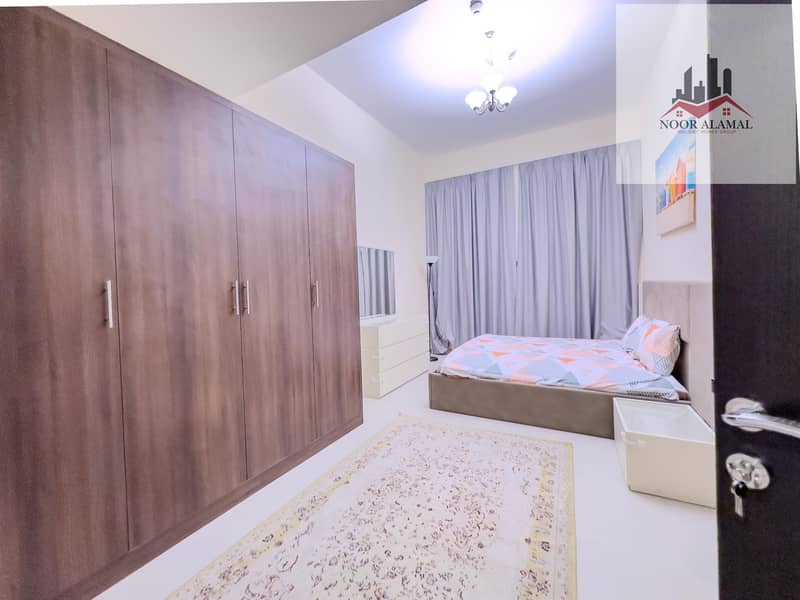 Dubai, Mirdif, opposite Mirdif City Centre, 3 bedrooms, hall, 4 bathrooms, first tenant, fully furnished with hotel furniture, large balcony, and park - Image 15