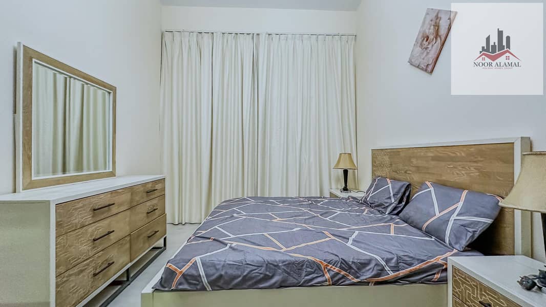 Dubai, Mirdif, opposite Mirdif City Centre, 3 bedrooms, hall, 4 bathrooms, first tenant, fully furnished with hotel furniture, large balcony, and park - Image 33