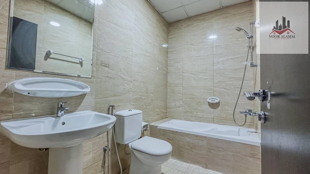 Dubai, Mirdif, opposite Mirdif City Centre, 3 bedrooms, hall, 4 bathrooms, first tenant, fully furnished with hotel furniture, large balcony, and park - Image 37