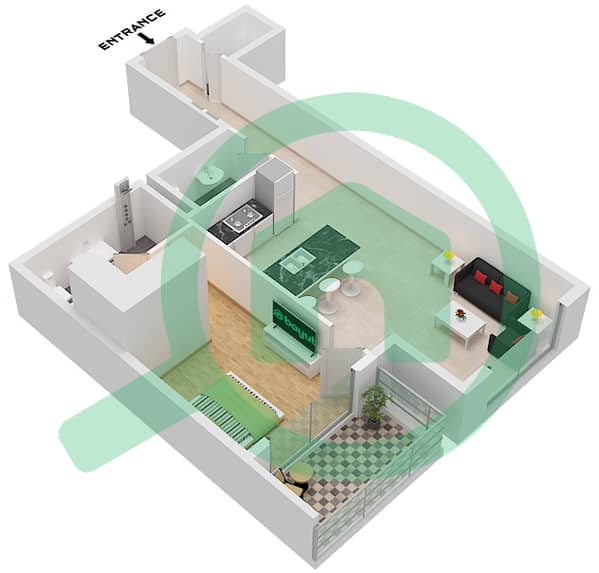Type B Unit 5 Floor 1-16 Type B Unit 5 Floor 1-16