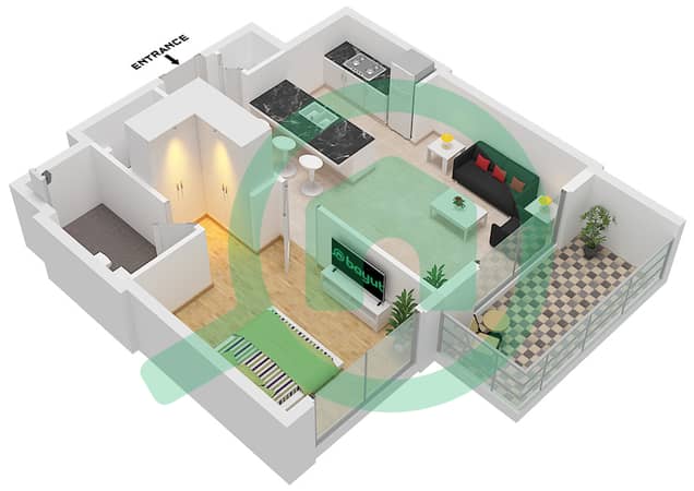 Type F Unit 2 Floor 1-16 Type F Unit 2 Floor 1-16