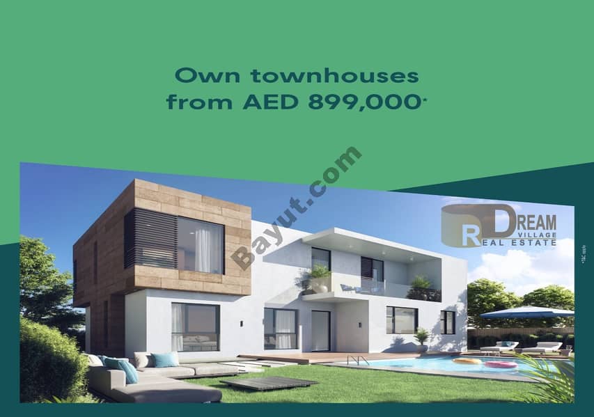 Own villa with 10% down payment and 1% monthly installment without lifetime service charges.