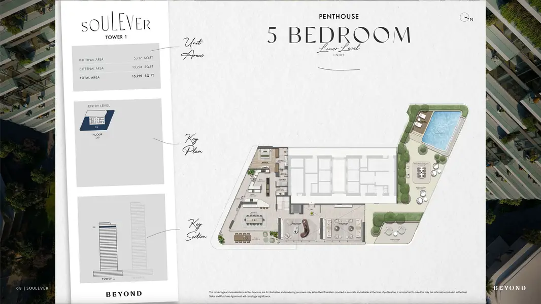 5 BR floor plan