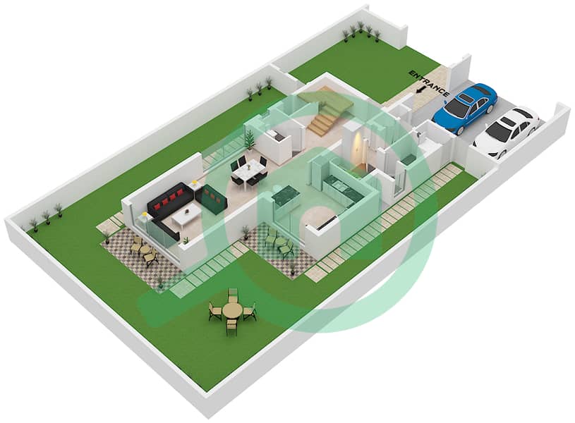 Fairway Villas 2 - 3 Bedroom Villa Type ASTRA-B Floor plan Type ASTRA-B Floor Ground interactive3D