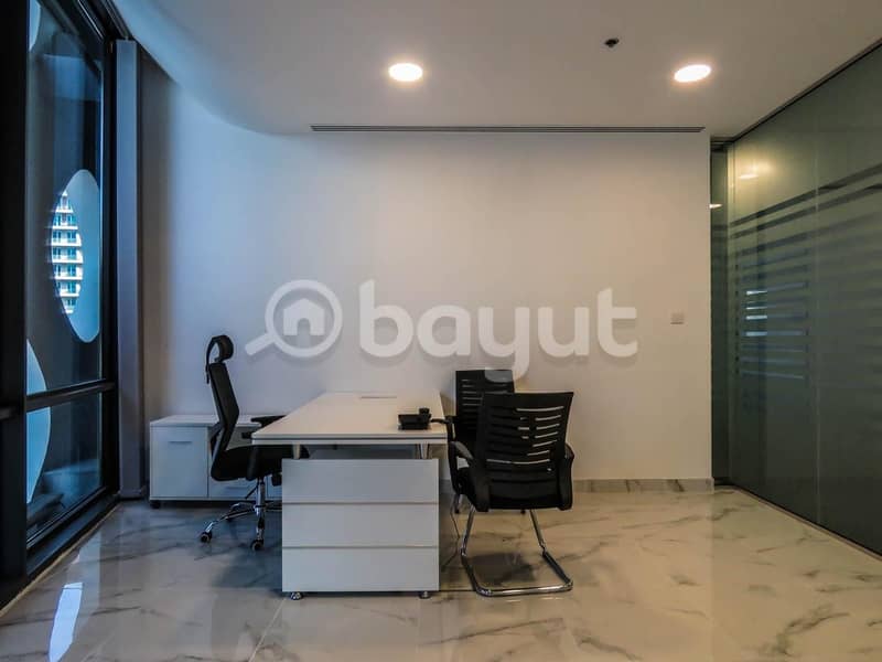 Best price for fitted office for rent in Business Bay