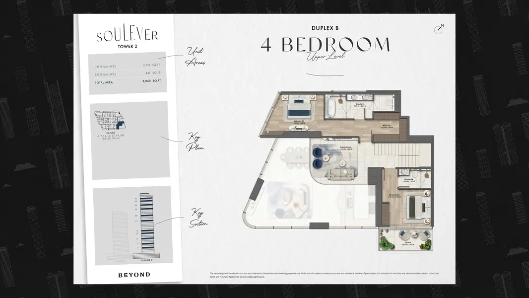 4 BR floor plan