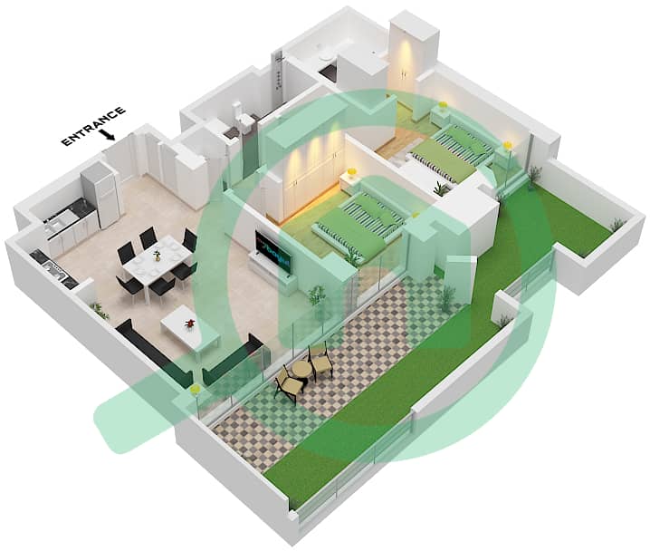 Unit 03 Floor 1 Breeze 1 - Plano de planta de 2 habitaciones Apartamento Unidad 03 FLOOR 1 Unit 03 Floor 1 interactive3D