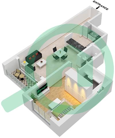 Venetian - Planimetria del piano di 1 Camera Appartamento Tipo A
