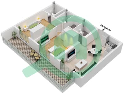 Equiti Home B - Planimetria del piano di 2 Camere Appartamento Unità 05,06 FLOOR 2-8 Equiti Home B - Planimetria del piano di 2 Camere Appartamento Unità 05,06 FLOOR 2-8