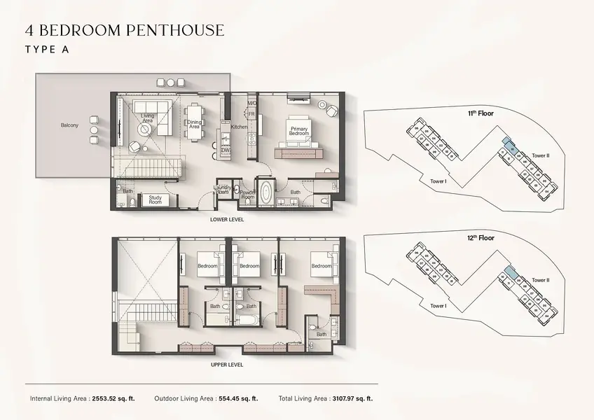 4 BR floor plan