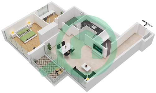 Elano By Oro24 - 1 Bedroom Apartment Type 4 Floor plan
