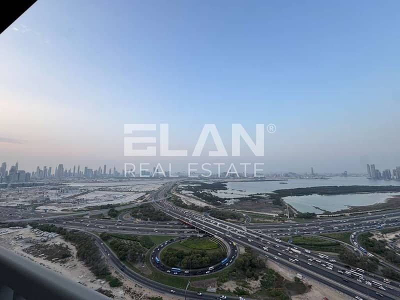 Dubai Skyline+Creek View | Highfloor | 3B/R + Maid