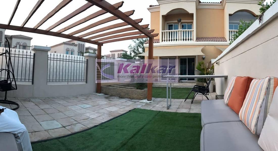 JVT -  Two Bedroom villa for Rent in excellent condition and beautiful garden- AED.105
