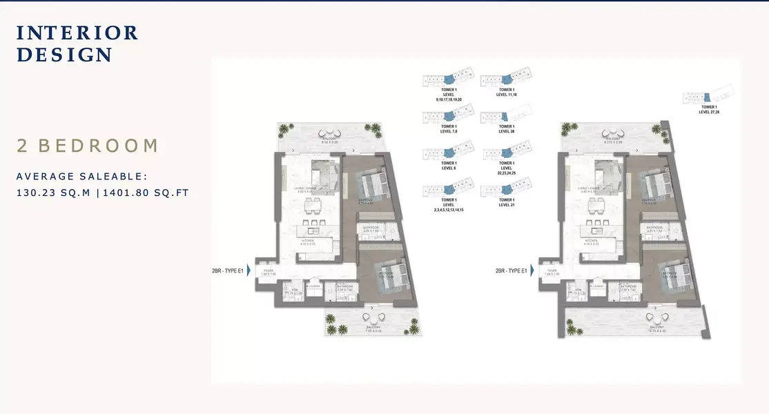 2 BR floor plan