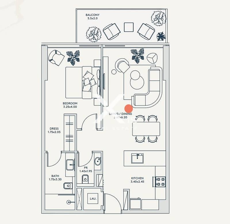 18 Rivage One Bedroom Floor Plan. jpg