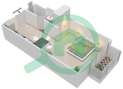 Se7en City - Studio Apartment Type 1A Floor plan