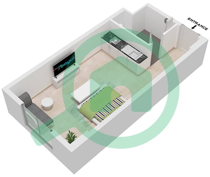 Unit 22,23 Kentia - Studio Apartment Unit 22,23 Floor plan Unit 22,23 interactive3D