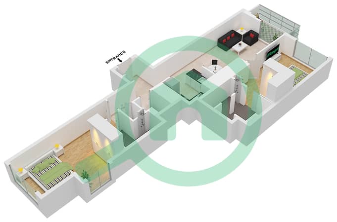 Type C Unit 4 Floor 17-38 Type C Unit 4 Floor 17-38
