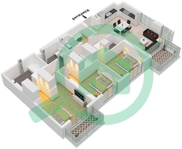Type A3 Unit 3 Floor Podium
Unit 4 Floor 1
Unit 5 Floor 2-20 Type A3 Unit 3 Floor Podium
Unit 4 Floor 1
Unit 5 Floor 2-20