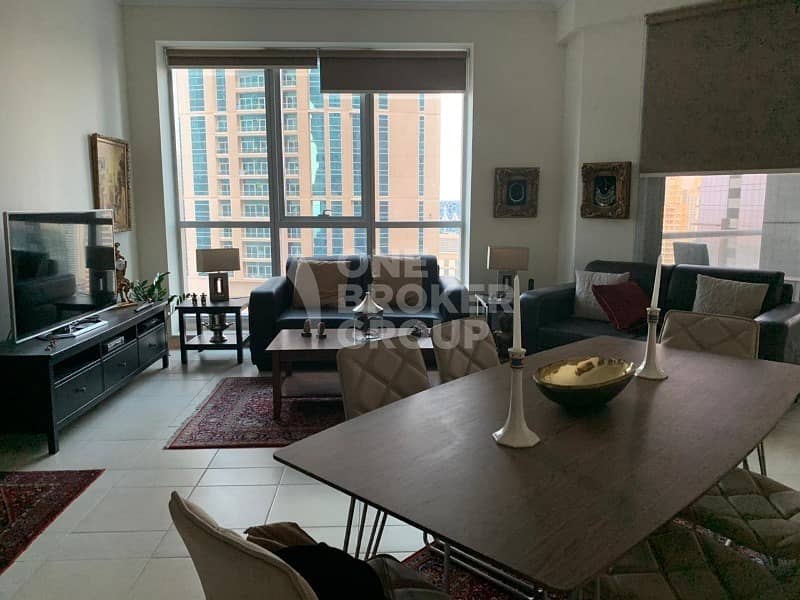 Nicely furnished 2 BR|Marina View|Chiller free