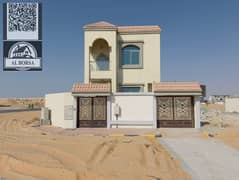 Villa for rent in Ajman Al Helio on the corner of two streets, beautiful location, payment facilities