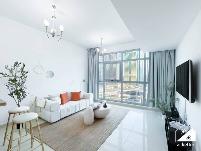 Stylish Urban Living | Newly Refurbished 1BR in Marina Residence Tower B | Metro View