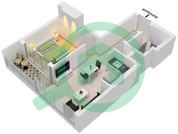 Type B -Unit-2-11,13,15,17,19,21-Floor 7-19,25-38
