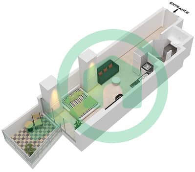 Orra Harbour Residences - Grundriss für Studio Wohnung Typ/Einheit SINATRA / UNIT 12