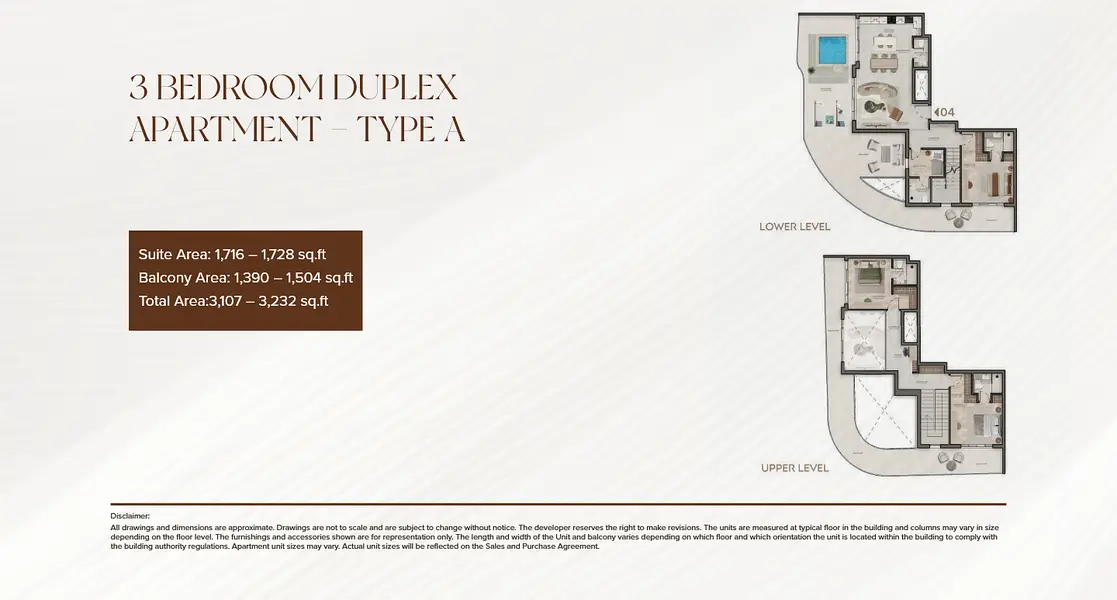 3 BR floor plan