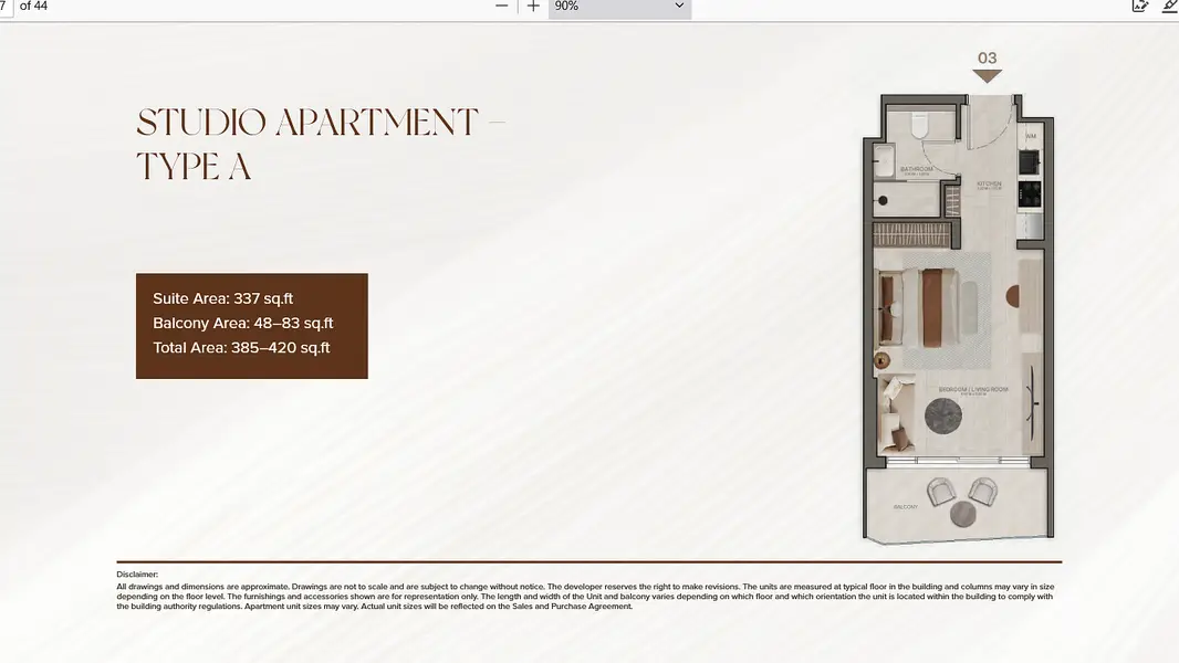 0 BR floor plan