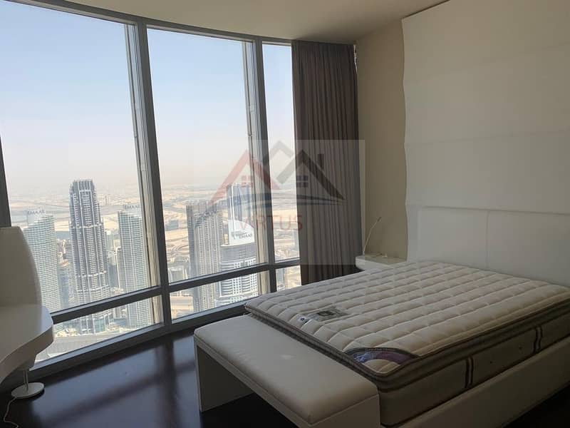3 Furnished|95th Floor|2Bed + Maid's|Fountain Sea View