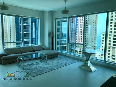 شقة 1 غرفة نوم للايجار في دبي مارينا، دبي - Semi Furnished|1 bed|Amazing Sea View شقة 1 غرفة نوم للايجار في دبي مارينا، دبي - Semi Furnished|1 bed|Amazing Sea View