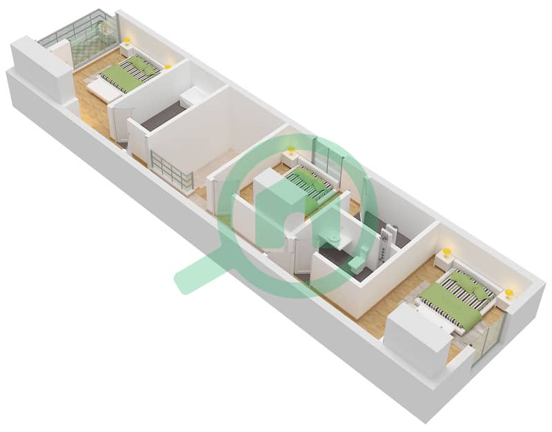 Odora - 3 Bedroom Townhouse Type R2EM Floor plan Type R2EM Floor First interactive3D