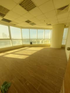 Chiller Free Full Floor Office in Majaz 1 Sharjah Near to Cornish Aed 185000 Only Size 5000 Sqft 9 Room. 2 Washroom 1 kitchen