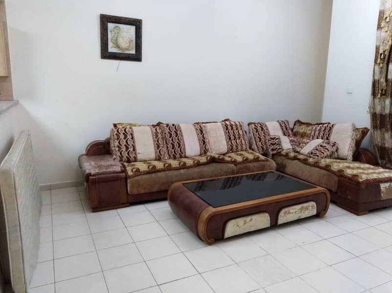 2 Beautiful Semi Furnished 1 bedroom with double balcony for Rent 32000 by 4 chqs