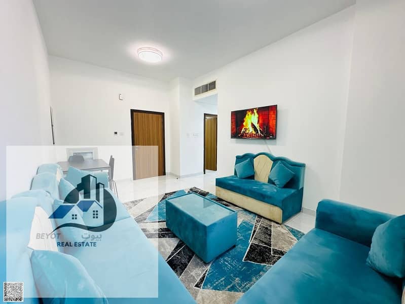 Two-bedroom apartment with a living room in Ajman, Al Rashidiya 2 area