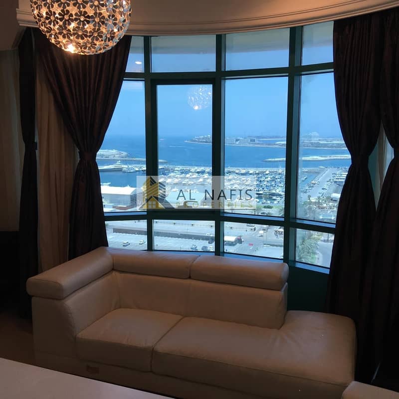 Marina Full Sea View 2 Master Bedrooms Fully Furnished 112k by 4