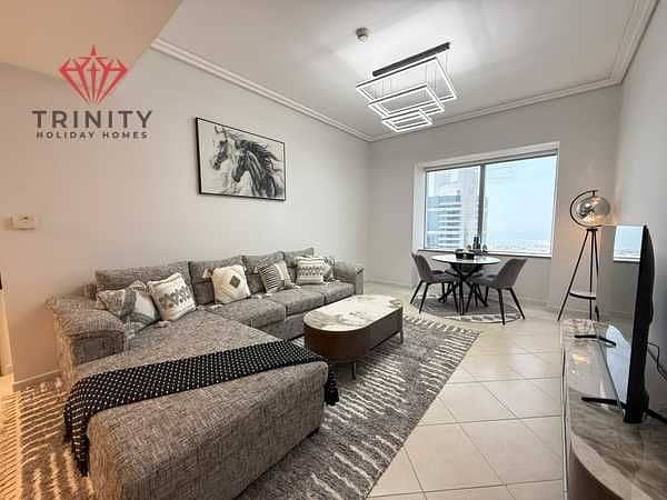 Quick Move-In | Elegant 3BHK Premium Furnished | Complete SZR View | Sheikh Zayed Road | Near Metro | Access to Dubai Mall & WTC