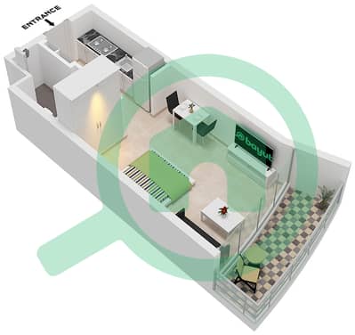 المخططات الطابقية لتصميم النموذج F FLOOR 2-12 شقة استوديو - ديفا المخططات الطابقية لتصميم النموذج F FLOOR 2-12 شقة استوديو - ديفا