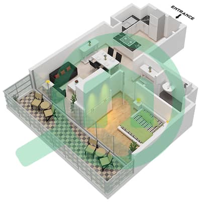 المخططات الطابقية لتصميم النموذج G FLOOR GROUND-12 شقة 1 غرفة نوم - ديفا المخططات الطابقية لتصميم النموذج G FLOOR GROUND-12 شقة 1 غرفة نوم - ديفا