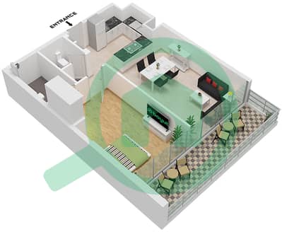 المخططات الطابقية لتصميم النموذج J FLOOR 4 شقة 1 غرفة نوم - ديفا المخططات الطابقية لتصميم النموذج J FLOOR 4 شقة 1 غرفة نوم - ديفا